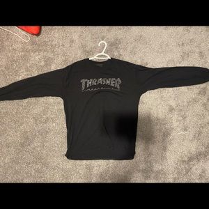 Thrasher Magazine Black White Spider Long Sleeve LARGE